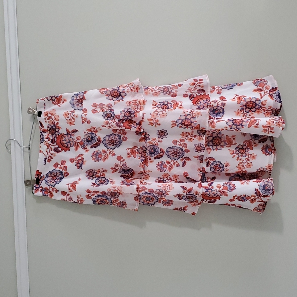 Ann Taylor Factor Tiered Ruffle Maxi Skirt 2P